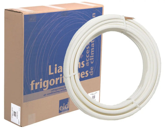 Liaison frigorifique 1/4 3/8 blanc 30 mètres EID